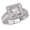 Halo Semi-Mount Diamond Ring