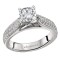 Peg Head Semi-Mount Diamond Ring