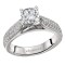 Peg Head Semi-Mount Diamond Ring