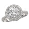 Halo Semi-Mount Diamond Ring