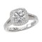 Halo Semi-Mount Diamond Ring