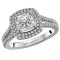 Halo Semi-Mount Diamond Ring
