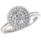 Round Halo Semi-Mount Diamond Ring