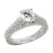 Peg Head Semi-Mount Diamond Ring