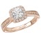 Halo Semi-Mount Diamond Ring