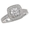 Halo Semi-Mount Diamond Ring