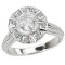 Halo Semi-Mount Diamond Ring