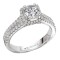 Halo Semi-Mount Diamond Ring