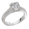 Halo Semi-Mount Diamond Ring