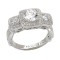 3-Stone Semi-Mount Diamond Ring