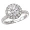 Halo Semi-Mount Diamond Ring