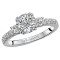 3-Stone Semi-Mount Diamond Ring