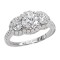 3 Stone Semi-Mount Diamond Ring