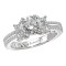 Peg Head Semi-Mount Diamond Ring