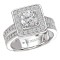 Halo Semi-Mount Diamond Ring