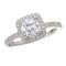 Halo Semi-Mount Diamond Ring