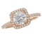 Halo Semi-Mount Diamond Ring