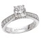 Peg Head Semi-Mount Diamond Ring