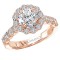 Halo Semi-Mount Diamond Ring