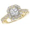Halo Semi-Mount Diamond Ring