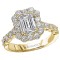 Halo Semi-Mount Diamond Ring