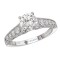Peg Head Semi-Mount Diamond Ring