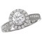 Halo Semi-Mount Diamond Ring