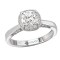 Round Halo Semi-Mount Diamond Ring