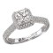 Halo Semi-Mount Diamond Ring