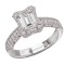 Halo Semi-Mount Diamond Ring