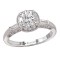 Halo Semi-Mount Diamond Ring