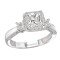 Halo Semi-Mount Diamond Ring