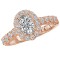 Halo Semi-Mount Diamond Ring