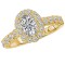 Halo Semi-Mount Diamond Ring