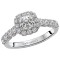 Halo Semi-Mount Diamond Ring
