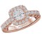 Halo Semi-Mount Diamond Ring
