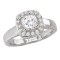 Halo Semi-Mount Diamond Ring