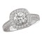 Halo Semi-Mount Diamond Ring