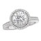 Halo Semi-Mount Diamond Ring