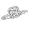 Halo Semi-Mount Diamond Ring