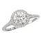 Halo Semi-Mount Diamond Ring