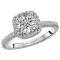 Halo Semi-Mount Diamond Ring