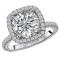 Halo Semi-Mount Diamond Ring