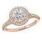 Halo Semi-Mount Diamond Ring