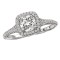Halo Semi-Mount Diamond Ring