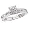 Peg Head Semi-Mount Diamond Ring