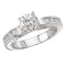 Peg Head Semi-Mount Diamond Ring