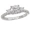 3 Stone Semi-Mount Diamond Ring