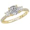 3 Stone Semi-Mount Diamond Ring