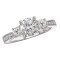 3 Stone Semi-Mount Diamond Ring